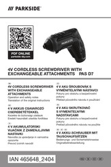 Parkside 465648 2404 Bedienungs- Und Sicherheitshinweise
