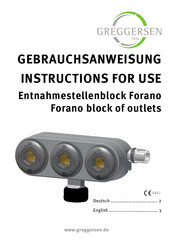 Greggersen Forano Gebrauchsanweisung