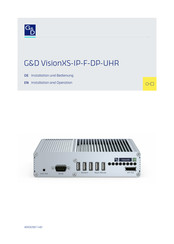 G&D VisionXS-IP-F-DP-UHR Installation Und Bedienung