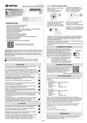 Optex REDSCAN Pro RLS-3060V Wichtige Produktinformationen