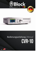 Block CVR-10 Bedienungsanleitung