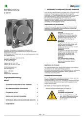 Ebm-Papst AC 8300/19H Betriebsanleitung