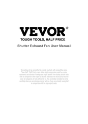 Vevor AMX-FAG10 Benutzerhandbuch