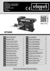 Scheppach BTS800 Originalbetriebsanleitung