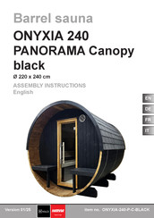 Harvia ONYXIA 240 PANORAMA Canopy black Montageanleitung