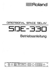 Roland SDE-330 Betriebsanleitung