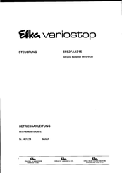Efka variostop 6F82FA2315 Betriebsanleitung
