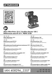 Parkside POFA 12 B3 Originalbetriebsanleitung