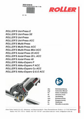 Roller Axial-Press 40 Betriebsanleitung