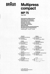 Braun Multipress compact MP 75 Gebrauchsanweisung