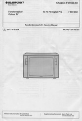 Blaupunkt IS 70-70 Digital Pro Kundendienstschrift