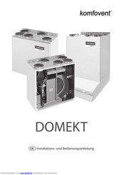 Komfovent DOMEKT R 250 F Installationsanleitung