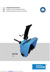 Gude GSF 560 Originalbetriebsanleitung
