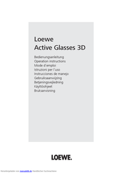 Loewe Active Glasses 3D Bedienungsanleitung