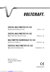 VOLTCRAFT VC-125 Bedienungsanleitung