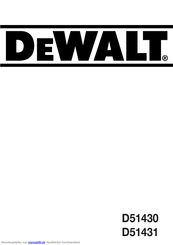 DeWalt D51430 Anleitung