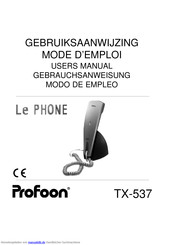 Profoon TX537 Gebrauchsanweisung