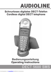 Audioline DECT 5600 SMS Bedienungsanleitung