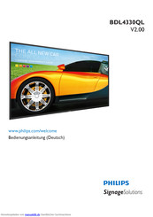 Philips Signage Solutions BDL4330QL Bedienungsanleitung