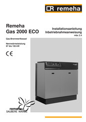 Remeha Gas 2000 ECO reminox Installationshandbuch