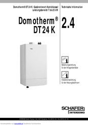 Schafer Heiztechnik Domotherm DT 24 K Bedienungsanleitung