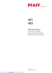 Pfaff 481 Betriebsanleitung