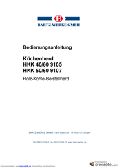 BARTZ-WERKE HKK 40/60 9105 Bedienungsanleitung