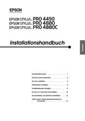 Epson Stylus Pro 4880C Installationshandbuch