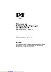HP Workstation XW4100 Bedienungsanleitung