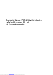 HP dx2450 Microtower Handbuch