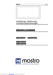 mastro ABA2004 Aufstellungs-, Bedienungs Und Wartungsanweisungen