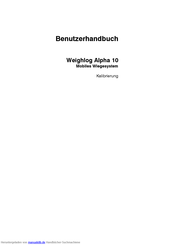 Weighlog Alpha 10 Benutzerhandbuch