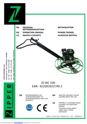 Zipper Maschinen ZI-BG 100 Originalbetriebsanleitung