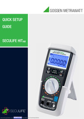 Gossen MetraWatt SECULIFE HITAM Schnellinstallationsanleitung