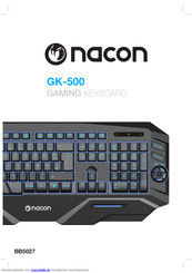 Nacon GK-500 Bedienungsanleitung