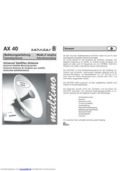Zehnner AX 40 Bedienungsanleitung