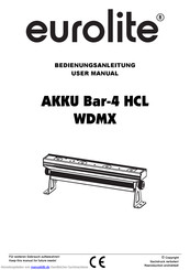 EuroLite AKKU Bar-4 HCL WDMX Bedienungsanleitung