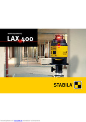Stabila lax 400 Bedienungsanleitung