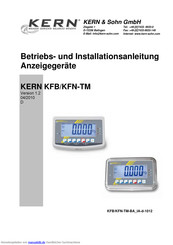 KERN KFB-TM Betriebsanleitung Und Installationsanleitung