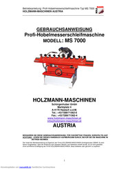 Holzmann MS 7000 Gebrauchsanweisung