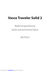 Vasco Traveler Solid 2 Bedienungsanleitung