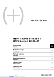 HAAS + SOHN HSP 8 Lucca-II 445.08-ST Kurzanleitung