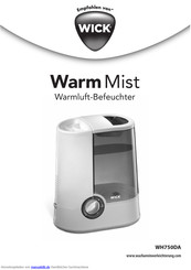 Kaz Warm Mist WH750DA Benutzerhandbuch