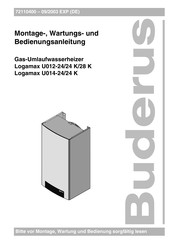 Buderus Logamax U014 -24 Bedienungsanleitung