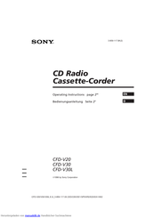 Sony CFD-V30 Bedienungsanleitung