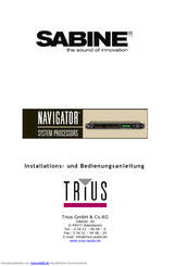 SABINE NAV480-S-MR Bedienungsanleitung
