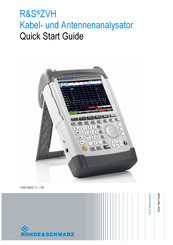 Rohde & Schwarz R&S ZVH Schnellstartanleitung