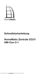HomeMatic HM-Cen-3-1 Schnellstartanleitung