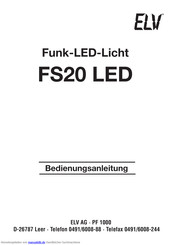 elv FS20 LED Bedienungsanleitung