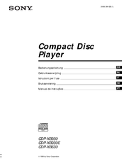 Sony CDP-XB930E Bedienungsanleitung